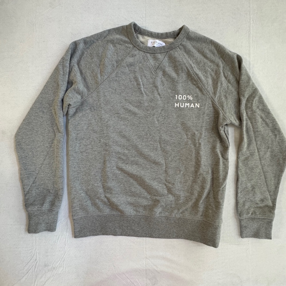 Everlane Sweatshirt Adult Small Gray 
Crewneck 100% Human Soft